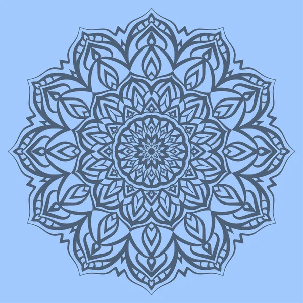 Абстрактное Украшение Цветов Вокруг Орнамента Мандала Векторный Элемент Дизайна — стоковый вектор