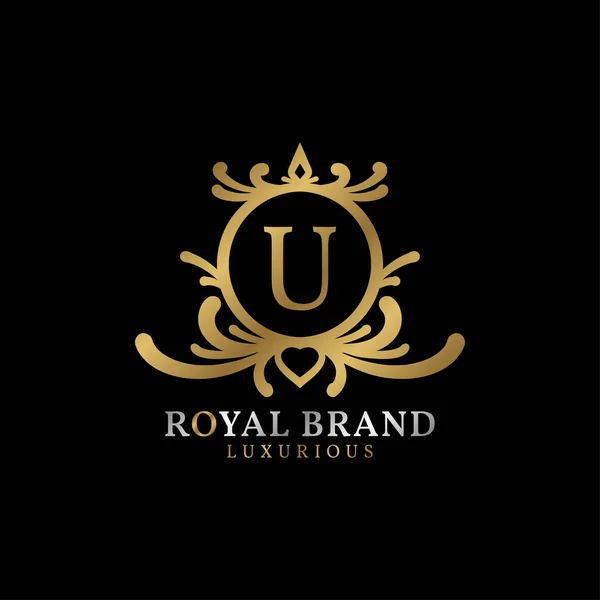 Letter Royal Crest Vector Logo Design Luxurious Brand — Stock Vector