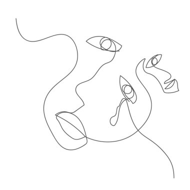 soyut insanlar web veya yazdırma vektör tasarım ögesi için dış hatlar biçiminde dekorasyonla karşı karşıyalar