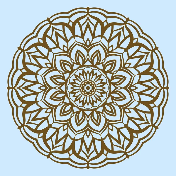Decoración Circular Arabesco Mandala Elemento Diseño Vector Arte Redondo — Archivo Imágenes Vectoriales