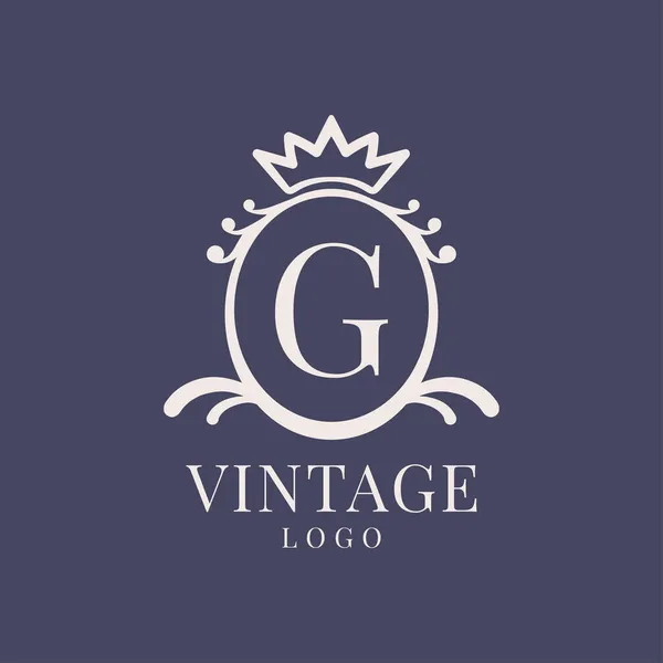 Letra Diseño Logotipo Vintage Para Productos Belleza Clásicos Marca Rústica — Vector de stock