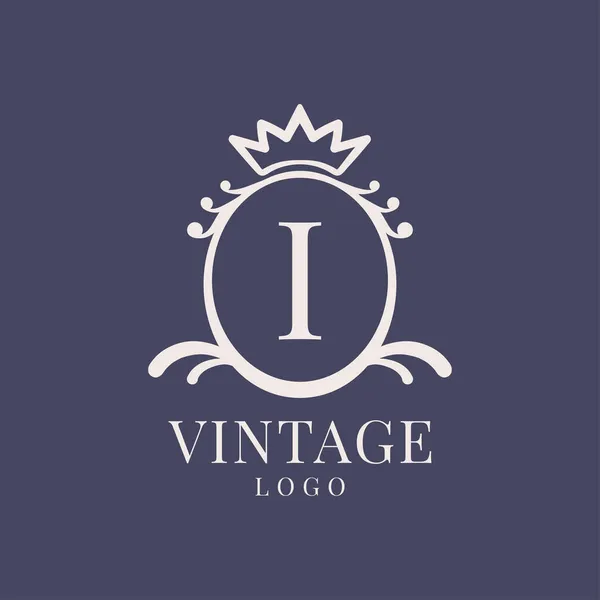 Brev Vintage Logo Design För Klassiska Skönhetsprodukt Rustika Varumärke Bröllop — Stock vektor