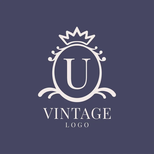 Επιστολή Vintage Λογότυπο Σχεδιασμού Για Κλασικό Προϊόν Ομορφιάς Ρουστίκ Μάρκα — Διανυσματικό Αρχείο