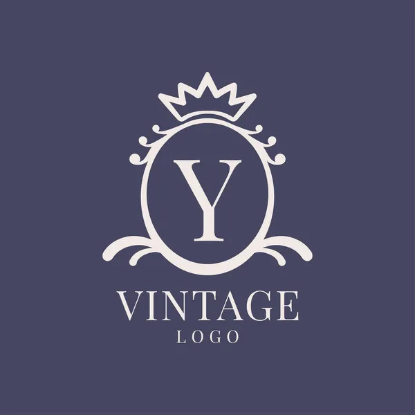 Γράμμα Vintage Λογότυπο Σχεδιασμού Για Κλασικό Προϊόν Ομορφιάς Ρουστίκ Μάρκα — Διανυσματικό Αρχείο