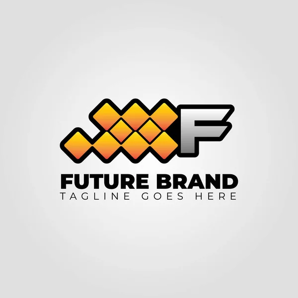 Letter Moderne Futuristische Abstracte Pixel Vector Logo Ontwerp — Stockvector