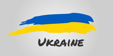 Kaba boyama biçimi vektör tasarım elementinde ukraine bayrağı