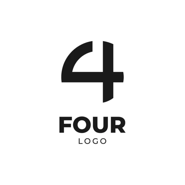 Numéro Cercle Monogramme Vecteur Logo Élément Conception — Image vectorielle