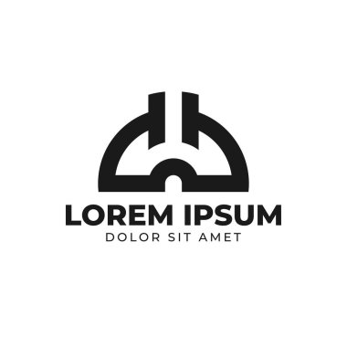 soyut dairesel ev veya harf W vektör logo tasarım ögesi