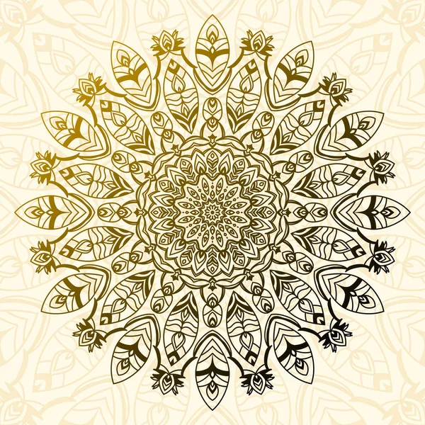 抽象的Boho Mandala圆形装饰矢量设计元素 — 图库矢量图片