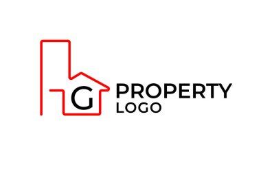 G minimalist harfi ana hatları oluşturan vektör logosu tasarımı ögesi