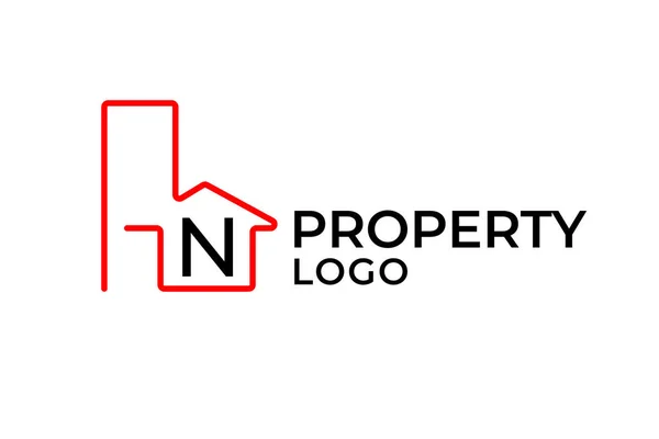 Letra Esboço Minimalista Construção Vetor Logotipo Design Elemento —  Vetores de Stock