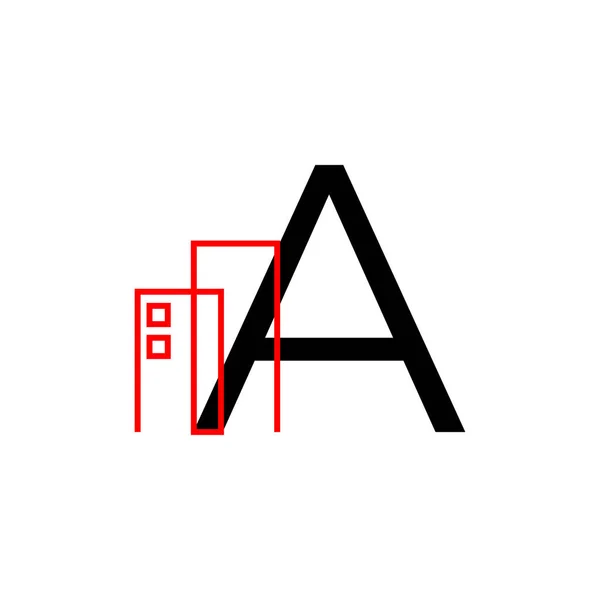 Letter Building Decoration Vector Logo Design Element — Vetor de Stock
