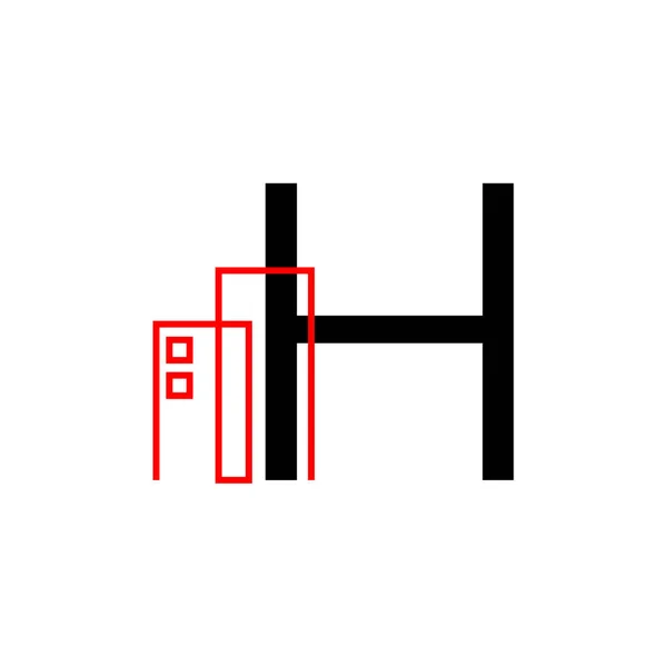 Písmeno Designovým Prvkem Vektorového Loga Budovy — Stockový vektor