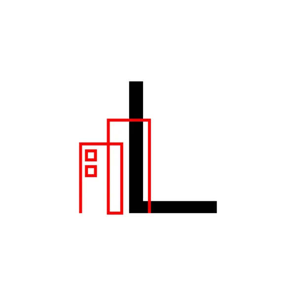 Letter Building Decoration Vector Logo Design Element — Vetor de Stock
