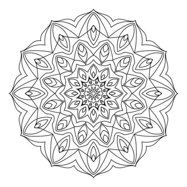 Abstract Flower Mandala Art Vector Design Element — Archivo Imágenes Vectoriales
