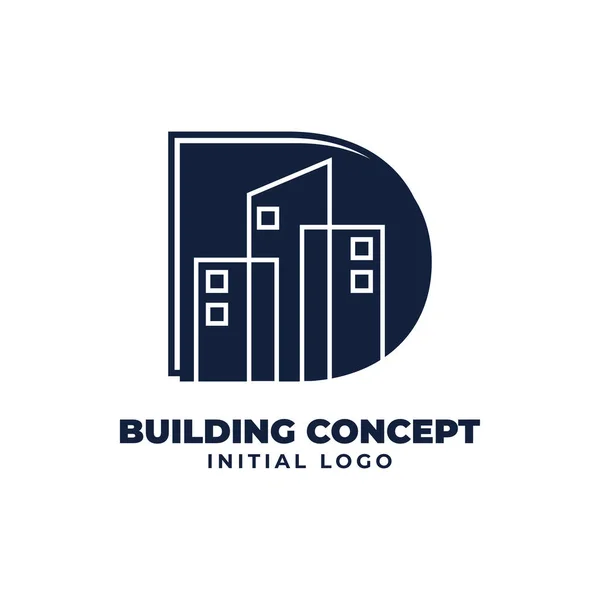 Letra Con Diseño Inicial Del Logotipo Del Vector Del Objeto — Archivo Imágenes Vectoriales