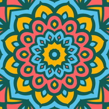 soyut çiçek mandala taşı veya eşarp vektör tasarım ögesi