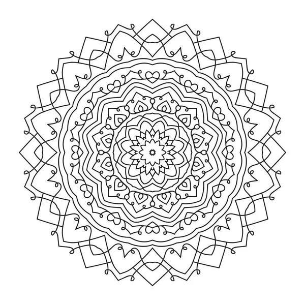 Abstraktní Květina Mandala Kolo Dekorace Vektor Design Prvek — Stockový vektor