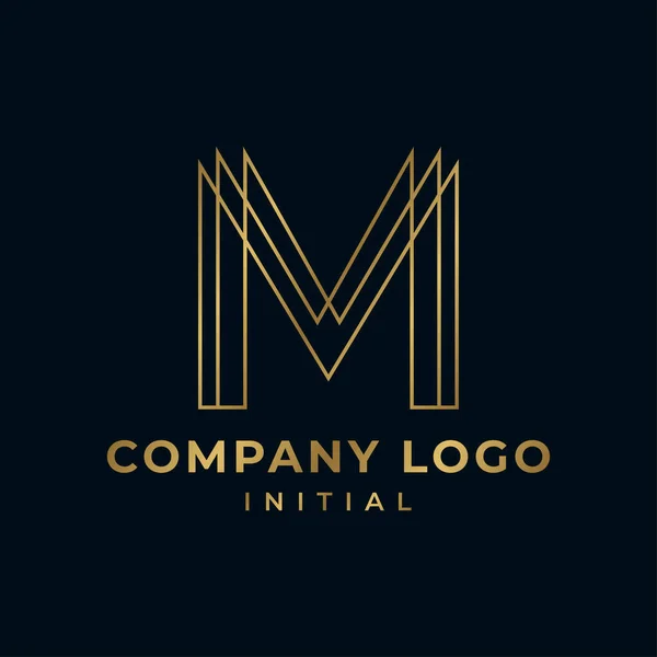 Letter Abstract Layered Elegant Minimalist Initial Vector Logo Design Element — Stockový vektor