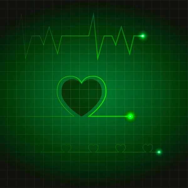 Electrocardiogram Love Pulse Heart Impulse Signals Signal Impulse Waves Concept — Stock Photo, Image