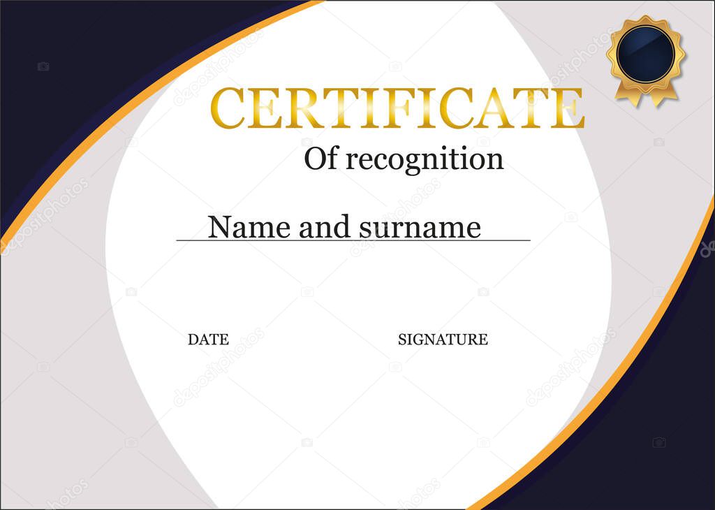 Certificate of Appreciation, Elegant Diploma of Merits