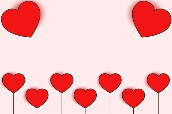 Pink Background Colored Hearts Valentine Day White Day — 图库矢量图片