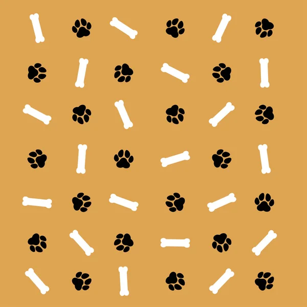Köpek konsepti deseni, evcil hayvanlar için ayak izleri ve kemikler