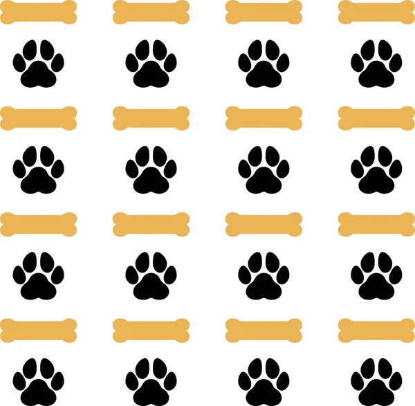Concept Canin Fond Motif Chien Empreintes Pas Sabots — Image vectorielle