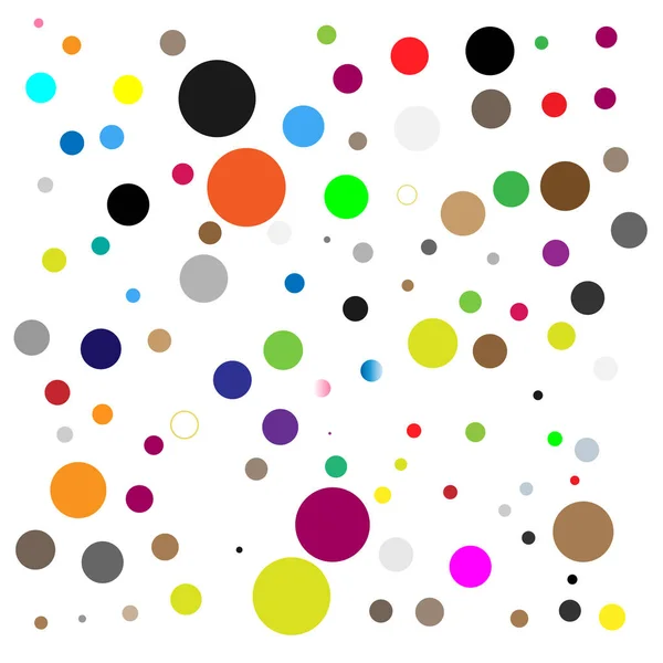 Starke Farbige Kreise Muster Auf Weißem Hintergrund — Stockvektor