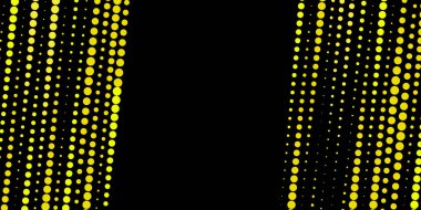 Siyah arkaplan üzerindeki sarı çizgilerin arkaplan ve çerçevesi kopyalama alanı ile