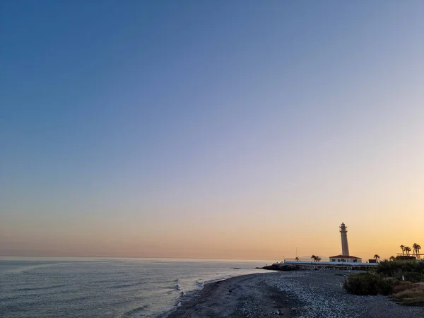 Landscape View Torrox Lighthouse Mediterranean Sea — 스톡 사진