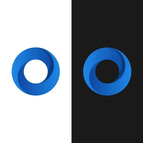 List Initial Blue Gradient Logo Design Szablon Nadaje Się General — Wektor stockowy