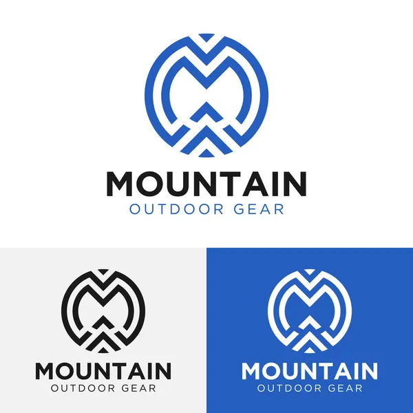 Letter Initial Monogram Oder Für Mountain Logo Design Template Geeignet — Stockvektor