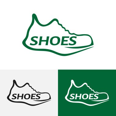 Sneaker Ayakkabı Hattı Logo Tasarım Şablonu. Spor ayakkabı markaları, ayakkabı mağazaları ve spor mağazaları için uygundur..