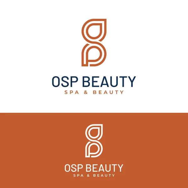 Osp Letter Monogram Initial Design Template Suitable Fashion Clothing Apparel — стоковый вектор