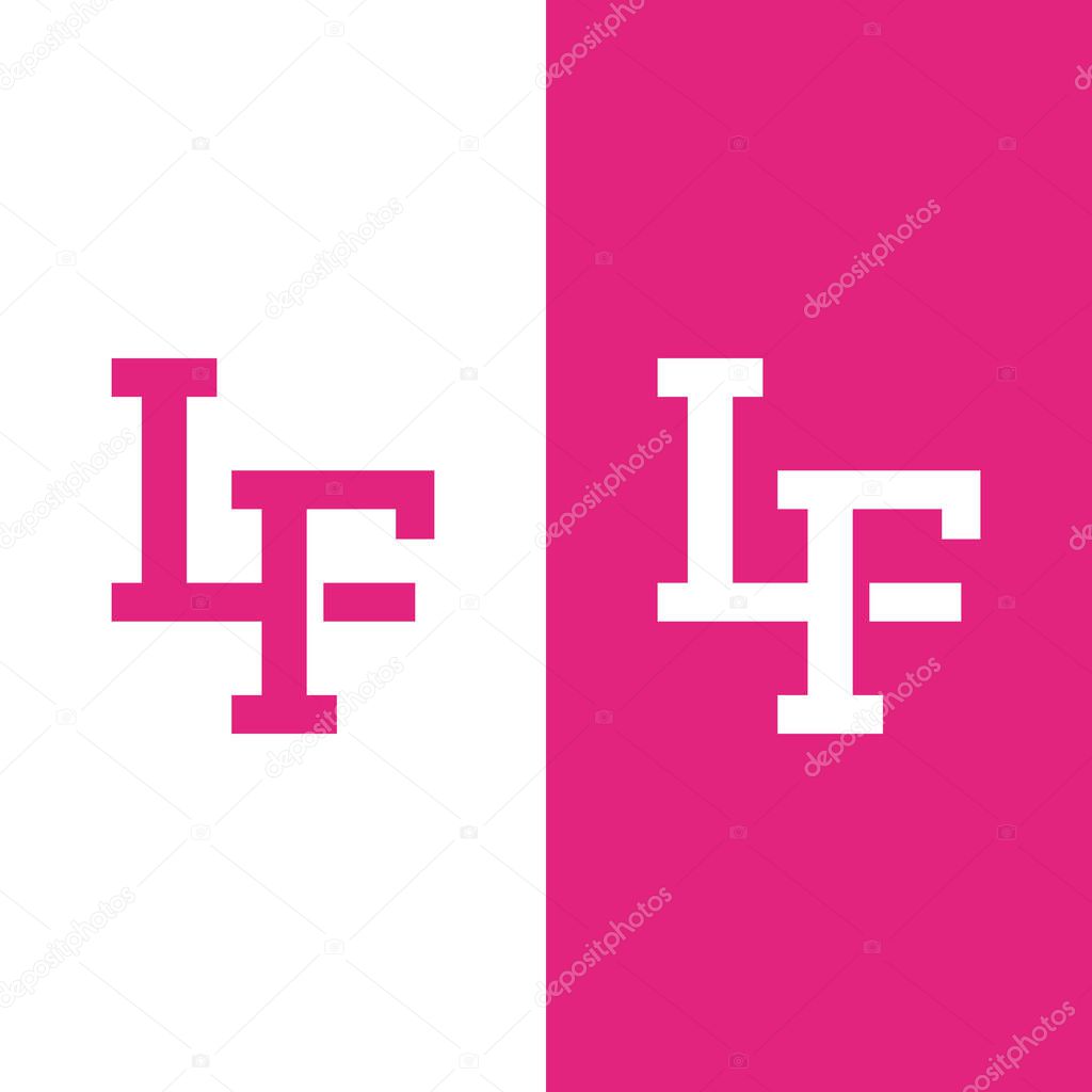 L F LF FL Letter Monogram Initial Logo Design Template. Suitable for General Sports Fitness Construction Finance Company Business Corporate Shop Apparel in Simple Modern Style Logo Design.