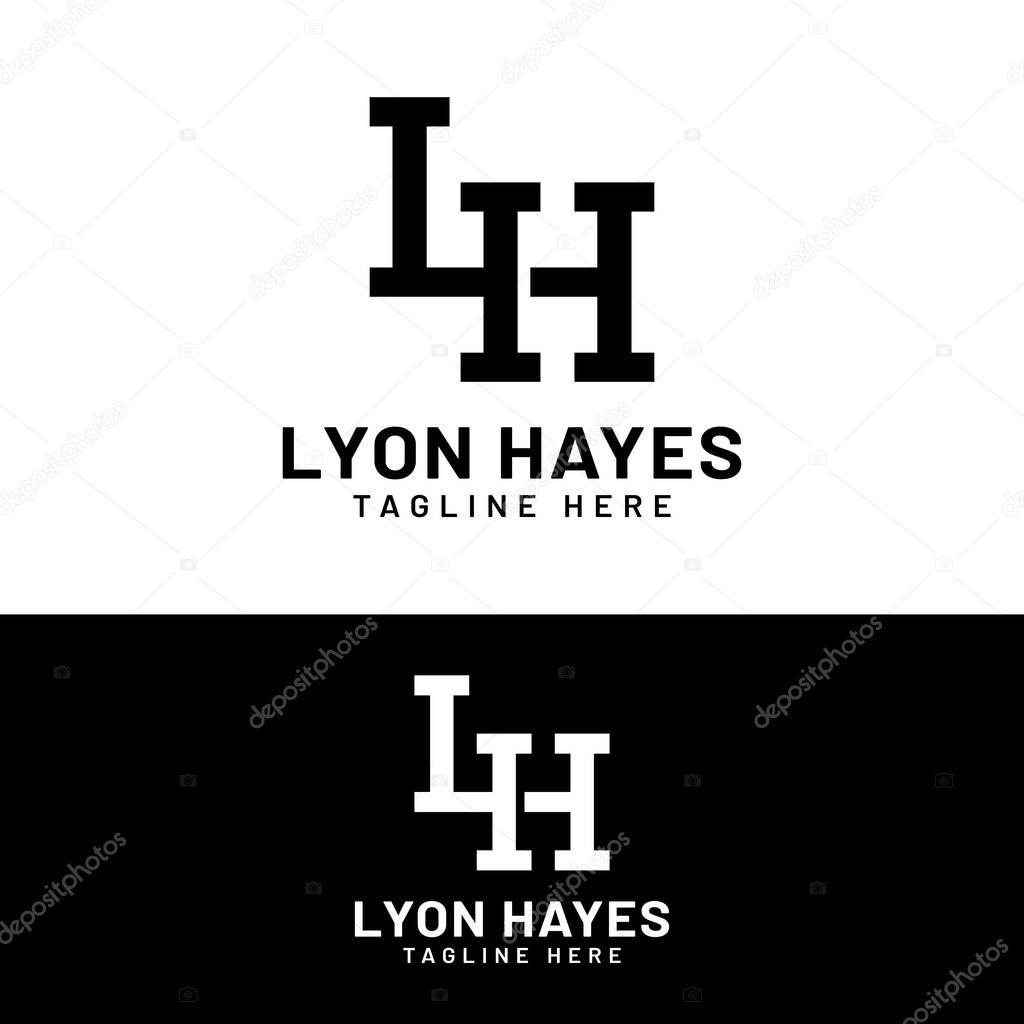 L H LH HL Letter Monogram Initial Logo Design Template. Suitable for General Sports Fitness Construction Finance Company Business Corporate Shop Apparel in Simple Modern Style Logo Design.