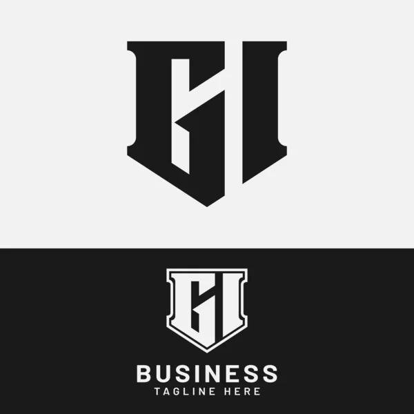 Carta Monograma Inicial Logo Design Template Adequado Para Esportes Gerais —  Vetores de Stock