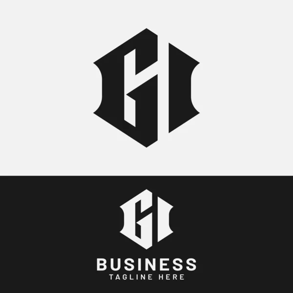 Harf Monogramı Logo Tasarım Şablonu Genel Spor Fitness Finans Nşaat — Stok Vektör