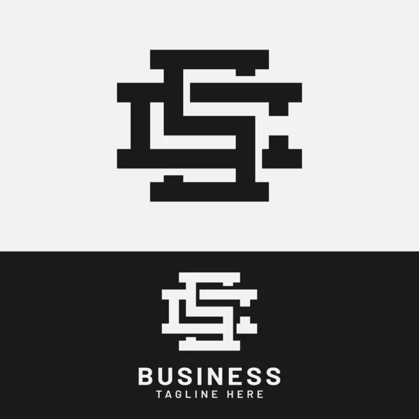 Modelo Design Logotipo Inicial Monograma Letras Adequado Para Esportes Gerais — Vetor de Stock