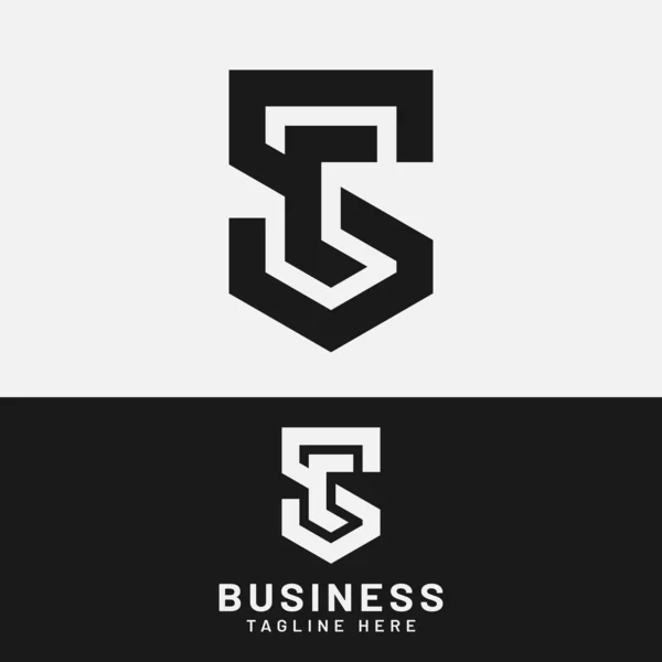 Letter Monogram Initial Logo Design Template Подходит Общего Спорта Фитнес — стоковый вектор