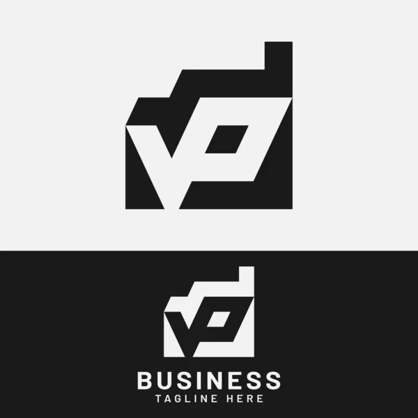 Mektup Monogram Fabrika Logo Tasarım Şablonu Genel Malat Şirketi Gayrimenkul — Stok Vektör
