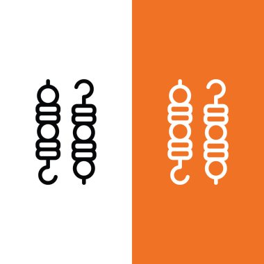 Barbeque Vector Icon in Outline Style. BBQ is a special type of grill. It is also a way to prepare meat which is then cooked with a barbecue sauce.Vector illustration icon for app, web, logo