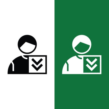 Football or Soccer Player in Vector icon in Glyph Style. The soccer player icon is the player entering the match. Vector illustration icons can be used for apps, websites, or part of logo.