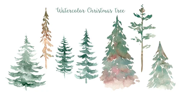 Jedle Nový Rok Vánoční Stromek Hora Izolované Smrky Světlém Pozadí — Stock fotografie