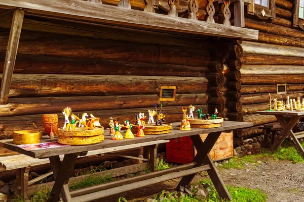 Zelfgemaakt Klei Speelgoed Kerkhof Van Kizhi Kizhi Karelië Rusland Augustus — Stockfoto