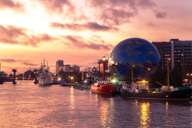 Kaliningrad 'daki Dünya Okyanusu Müzesi. Rusya, Kalininingrad - 15 Ocak 2022. 
