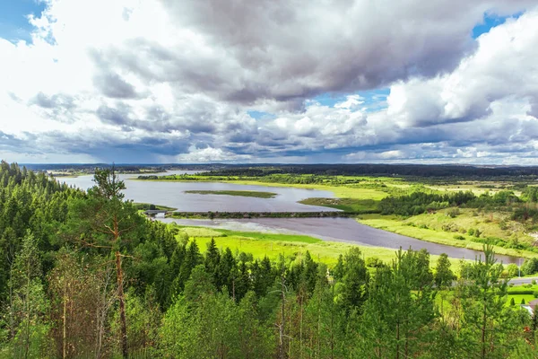 Vista Pitoresca Montanha Para Baía Carélia Natureza Norte Viajar Rússia — Fotografia de Stock