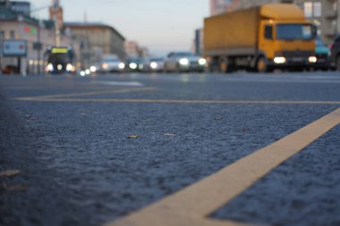 Moskova, Rusya 'da Garden Ring trafiği