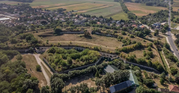 Igmandi Kalesinin Havadan Görünüşü Macaristan Daki Sınır Kasabasındaki Nagyigmand Dan — Stok fotoğraf